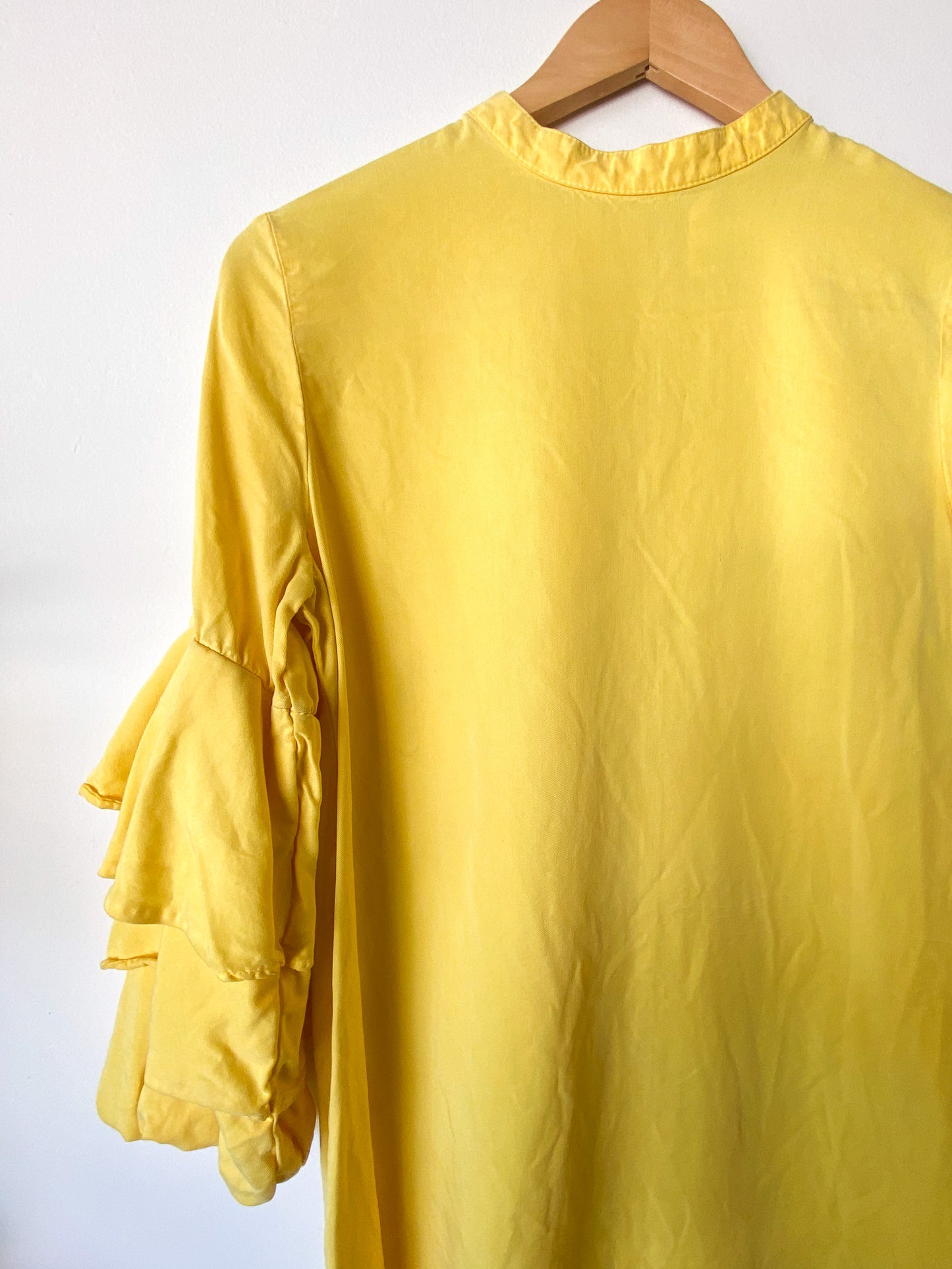 ZARA BASIC COLLECTION YELLOW TRAPEZE DRESS