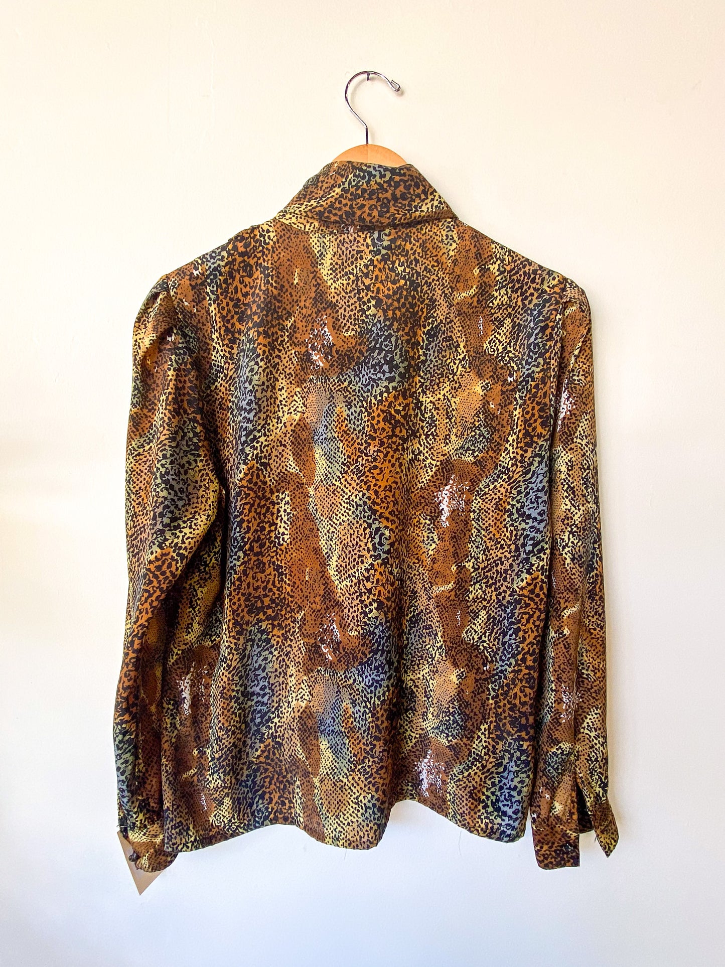 VINTAGE NICOLA 80'S ANIMAL PRINT BLOUSE