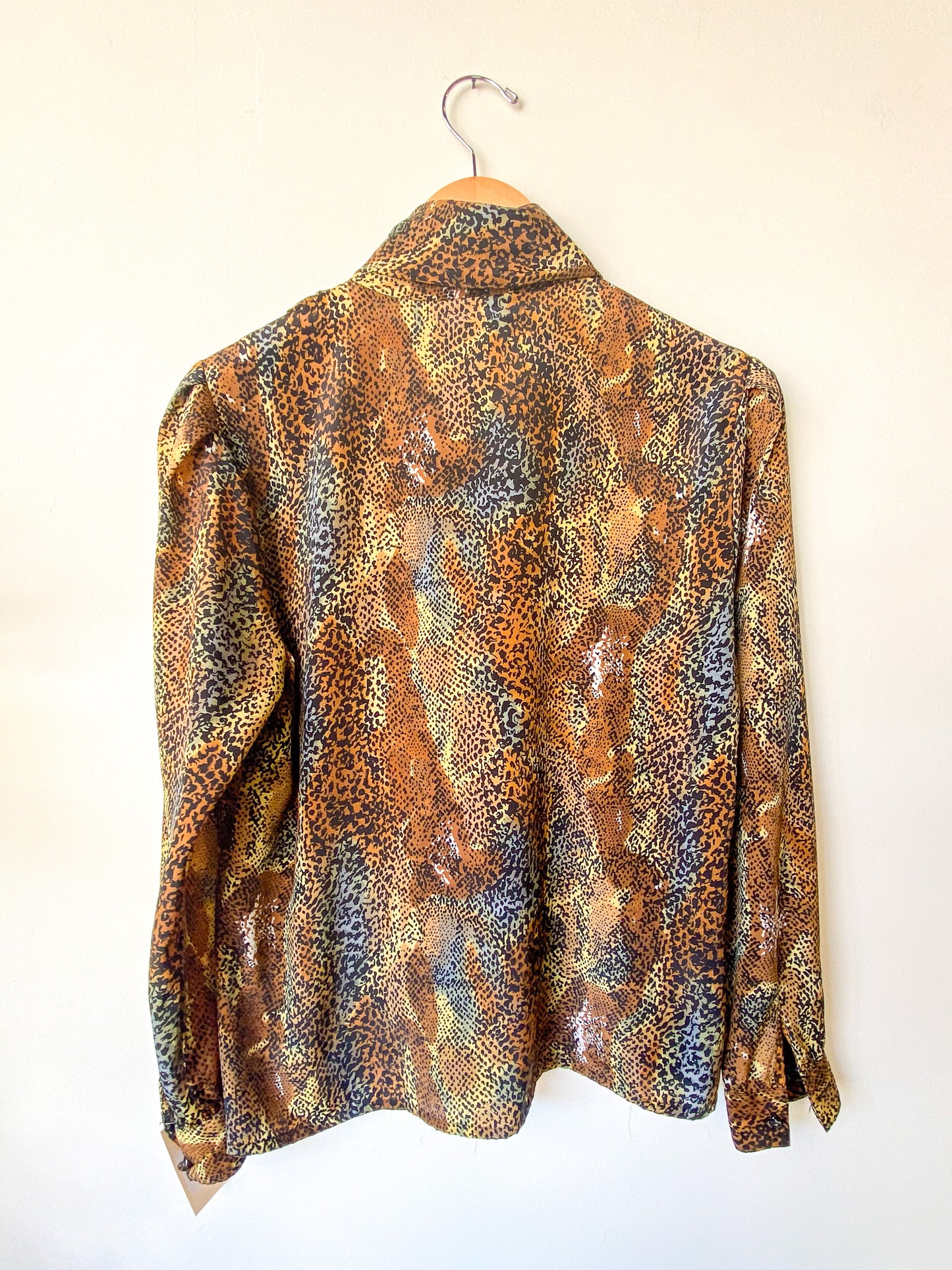 VINTAGE NICOLA 80'S ANIMAL PRINT BLOUSE