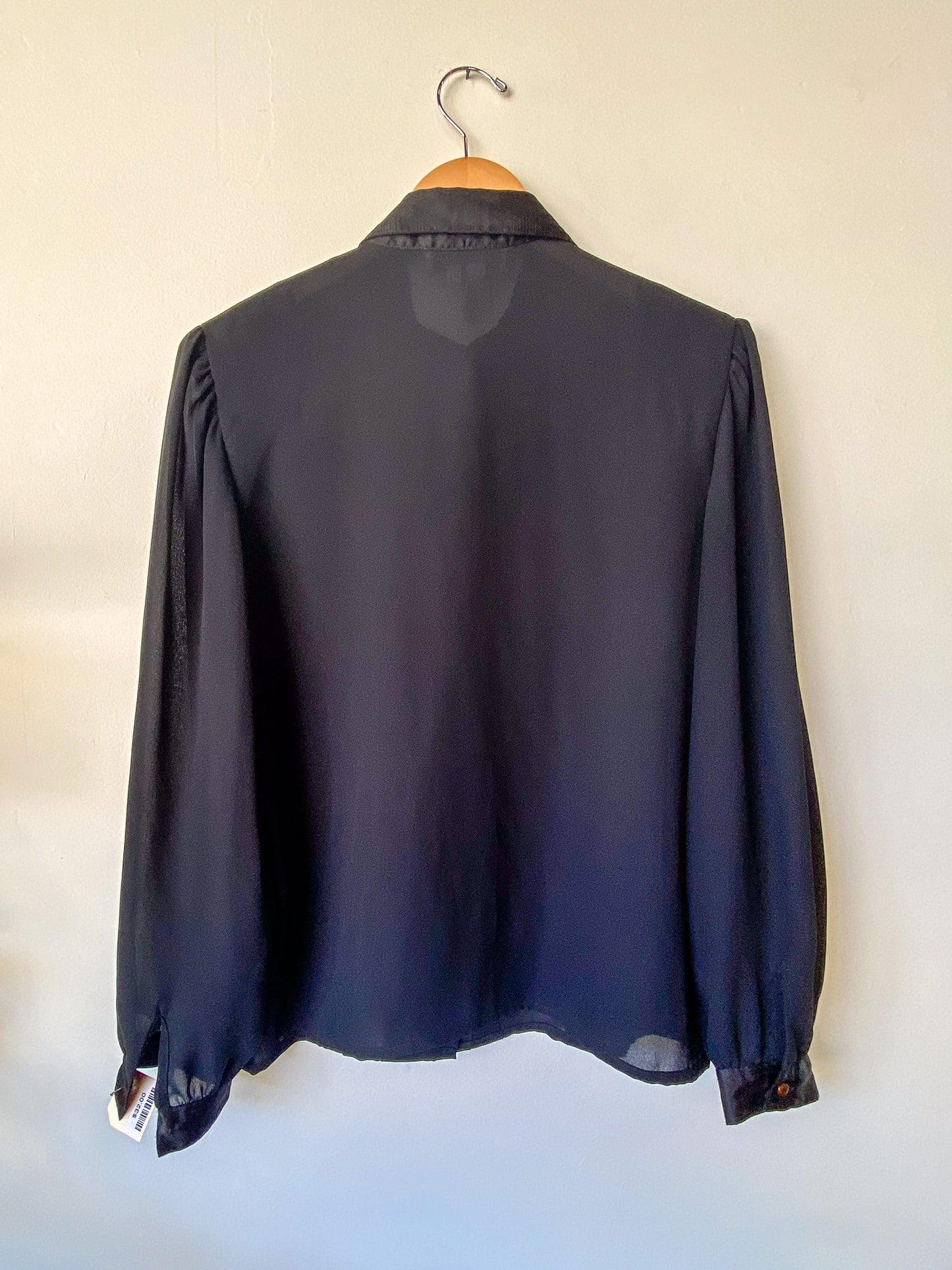 VINTAGE LAURA & JAYNE COLLECTION 80'S BLACK BLOUSE