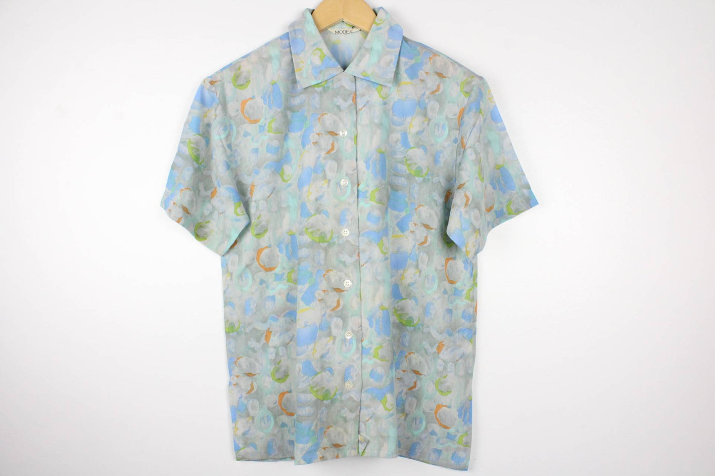 Sun's Out Vintage Short-Sleeve Button Up Blouse - Original Length